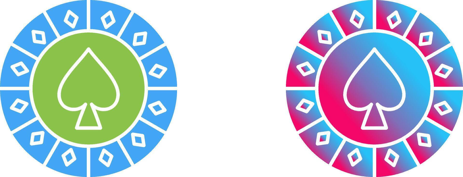 Spade Chip Icon Design vector