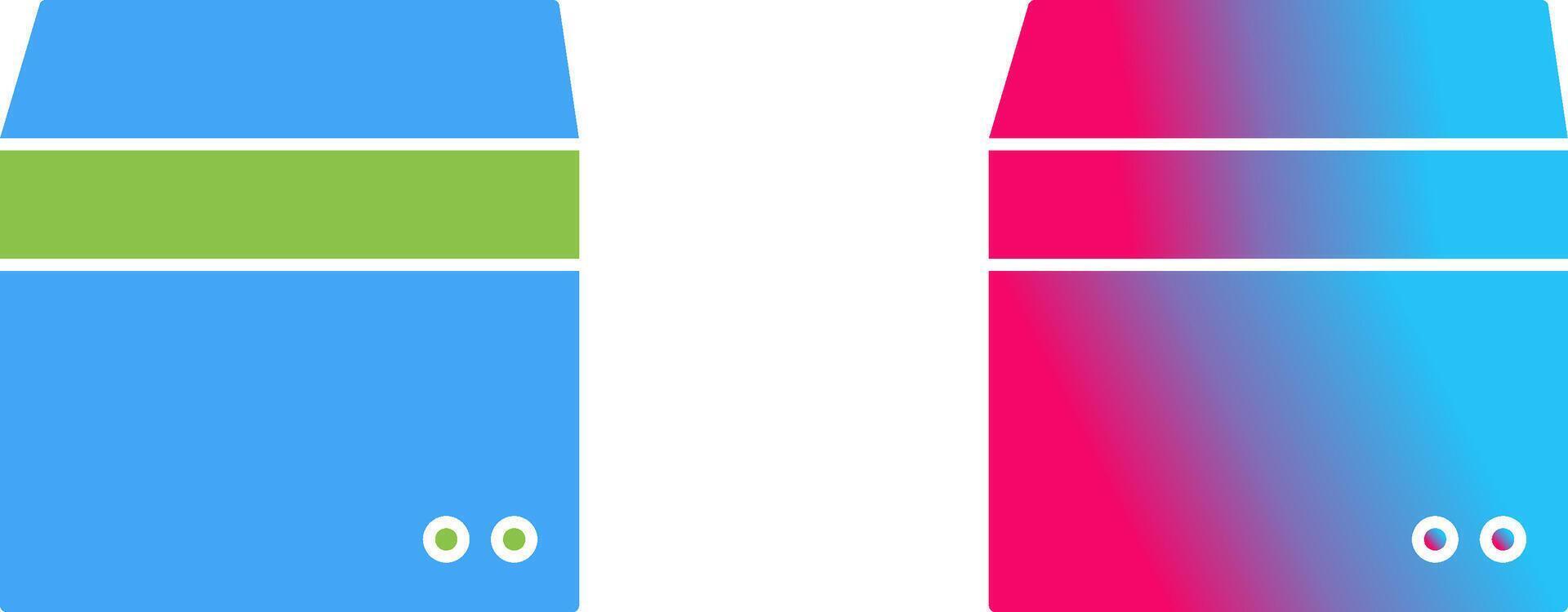 Unique Box Icon Design vector