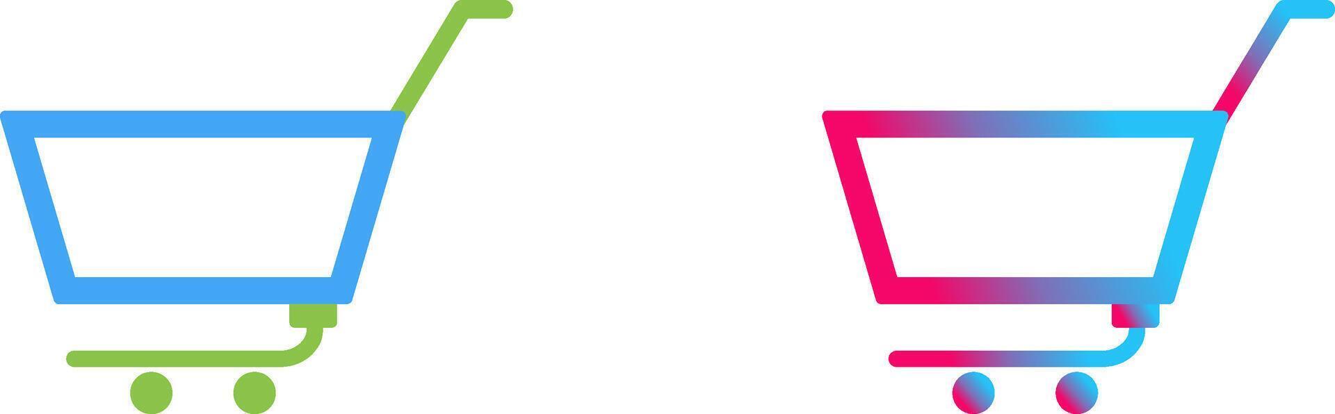 Unique Empty Cart Icon Design vector