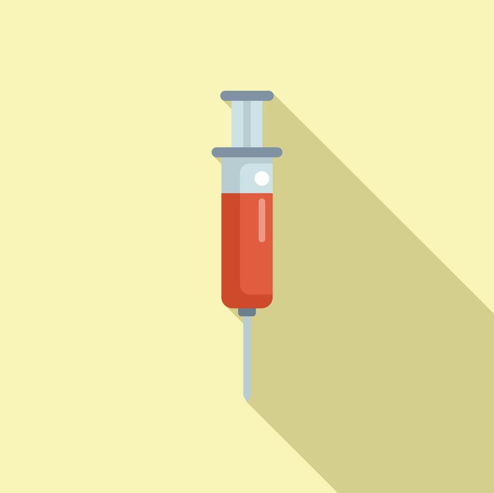 Flat design illustration of a syringe vector
