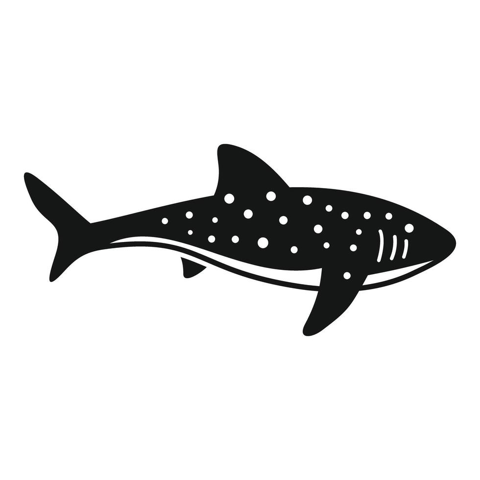 Silhouette of a spotted shark illustration vector