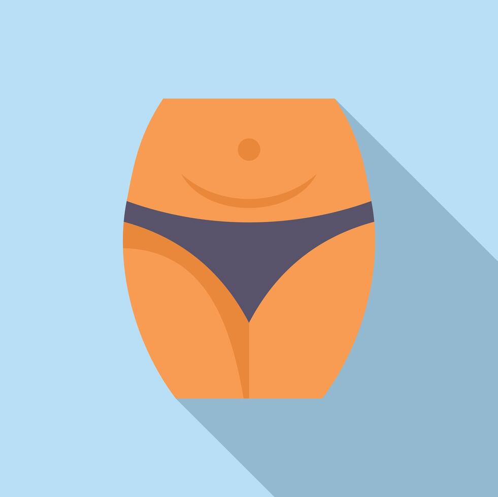 Smiling belly cartoon on blue background vector
