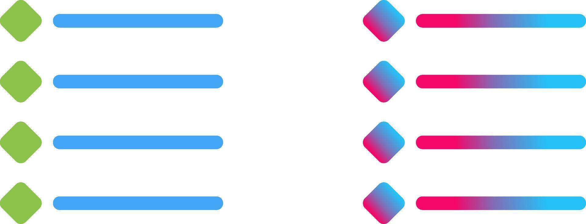 Unique Bulleted list Icon Design vector