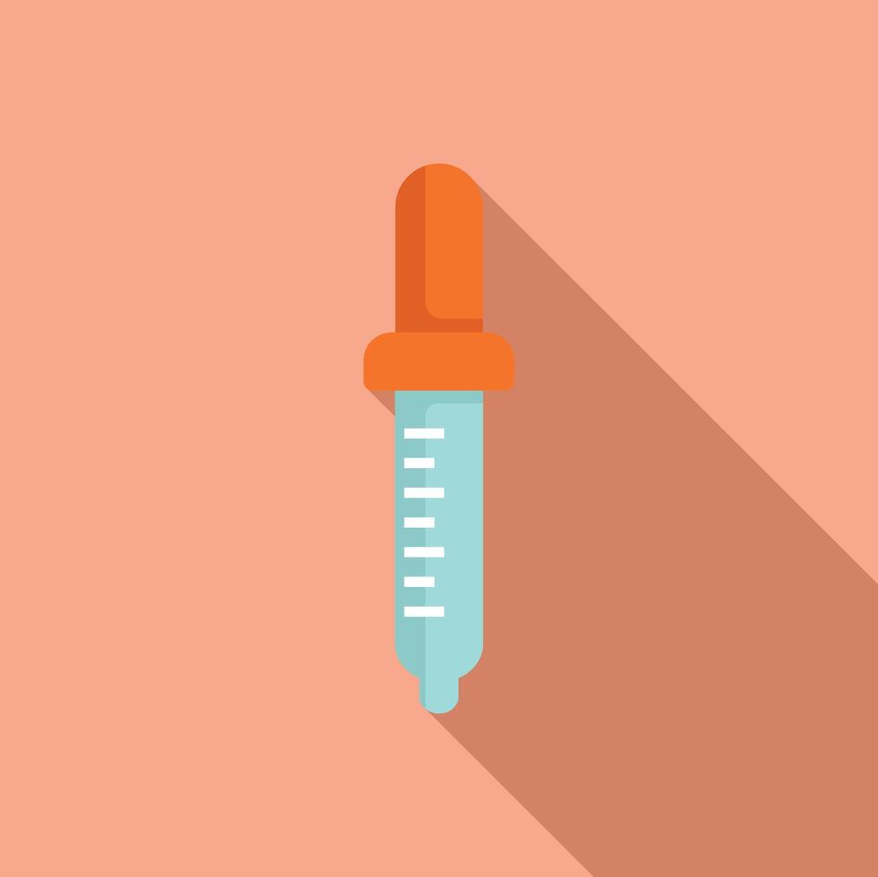Flat design medicine dropper illustration vector