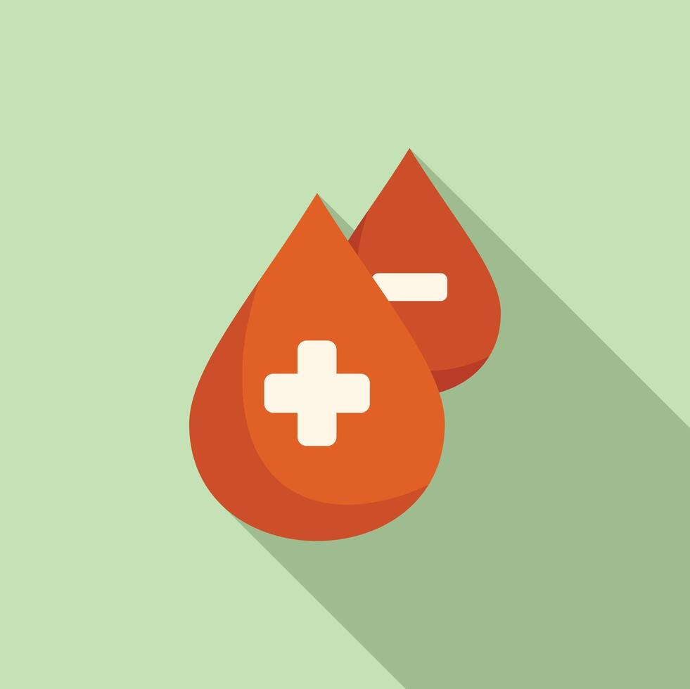 Blood donation icon with positive sign vector