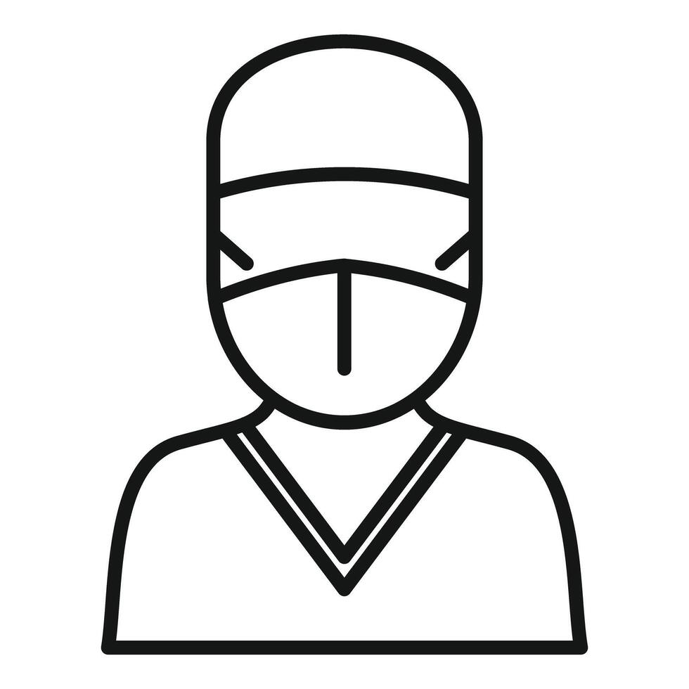 Line icon of a person with headband vector