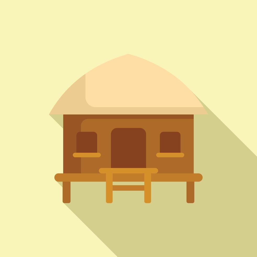 Cartoon bungalow in pastel tones vector