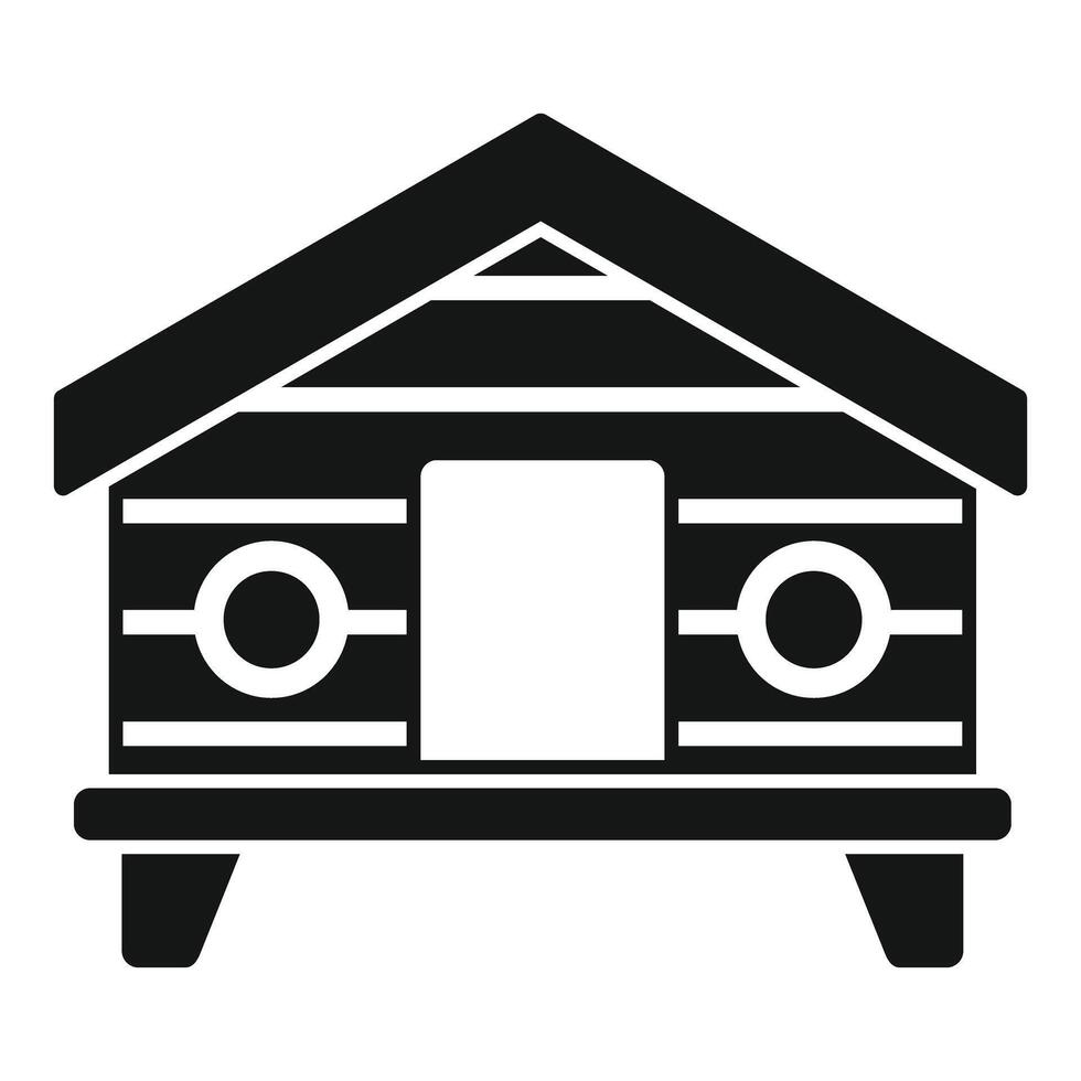 illustration of a simple cabin icon vector