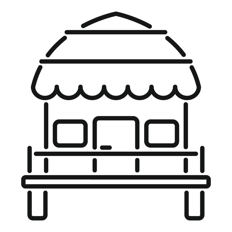 Minimalist line art of a storefront vector
