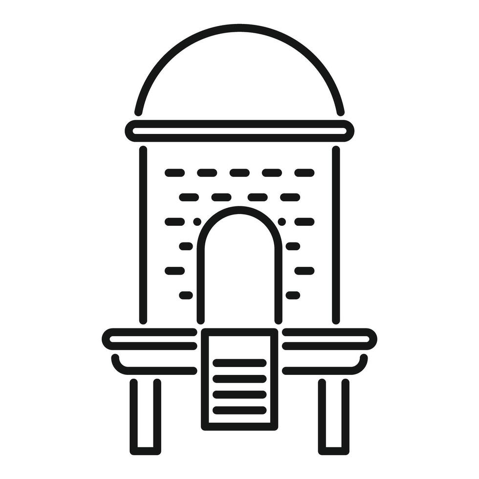 Line icon of an observatory telescope vector