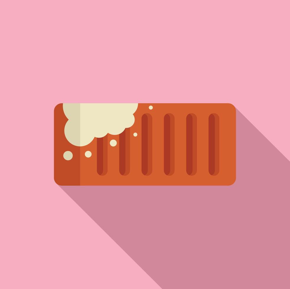 illustration of dirty sponge on pink background vector