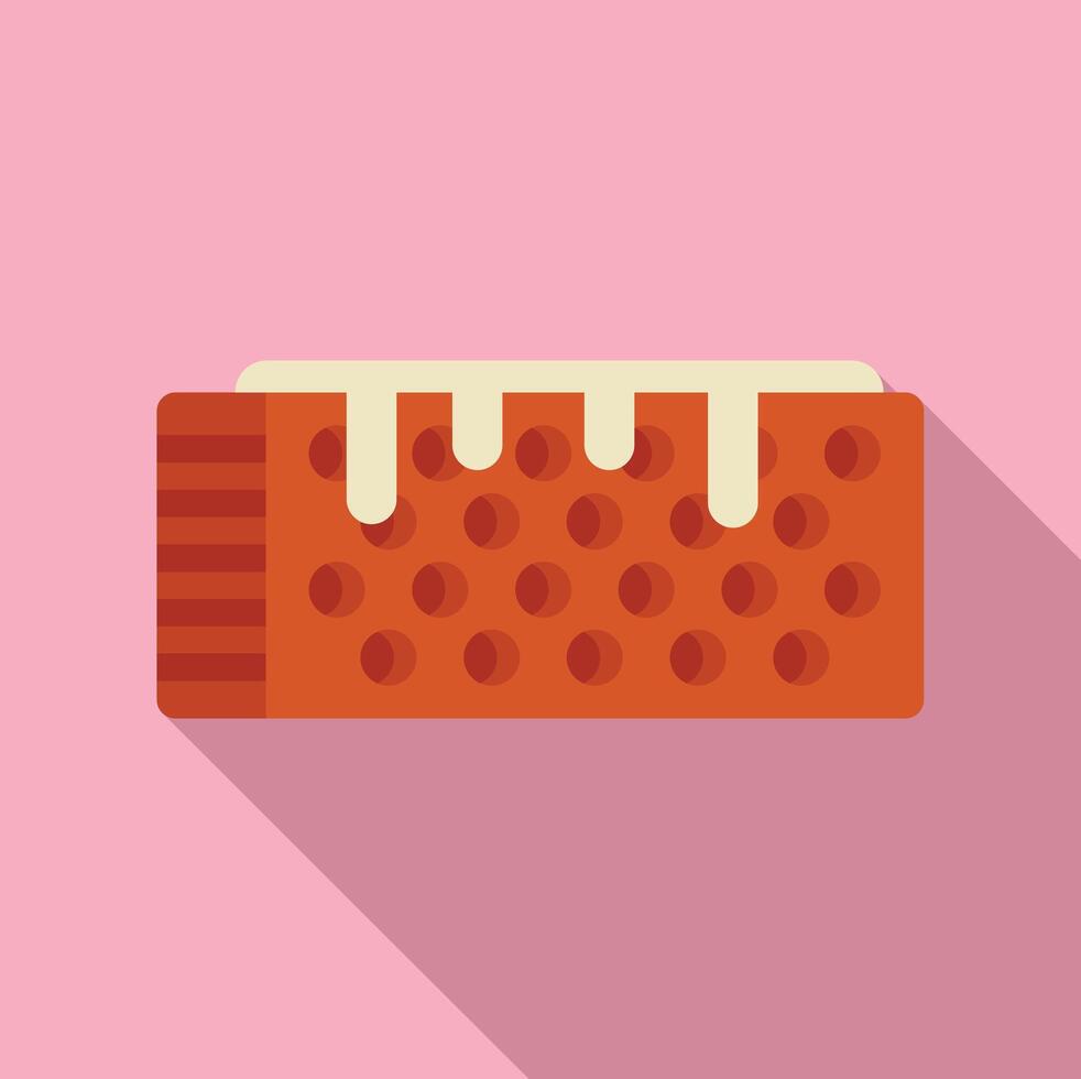 Delicious cartoon cherry cake illustration vector