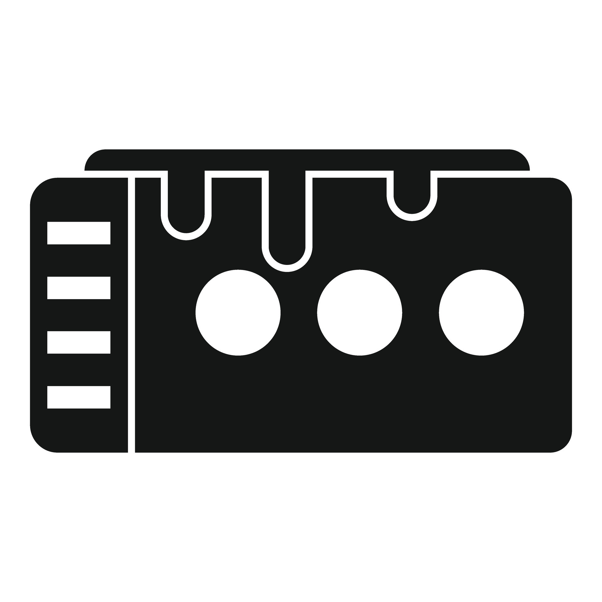 Black and white ram memory card icon 45405887 Vector Art at Vecteezy