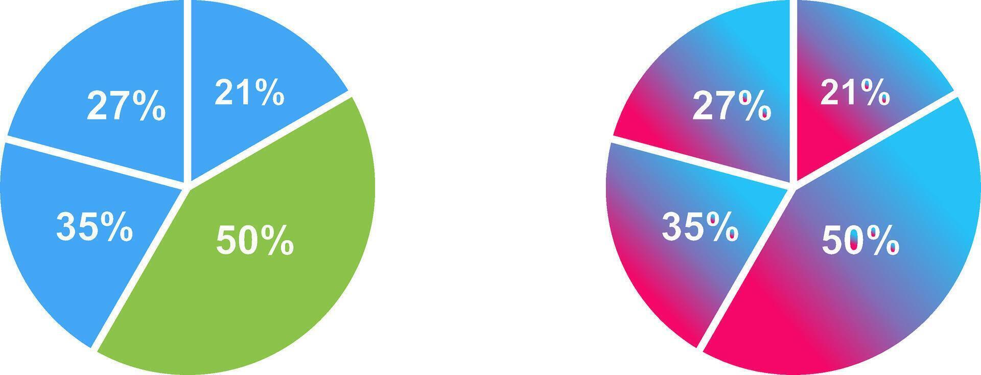 Pie Chart Icon Design vector