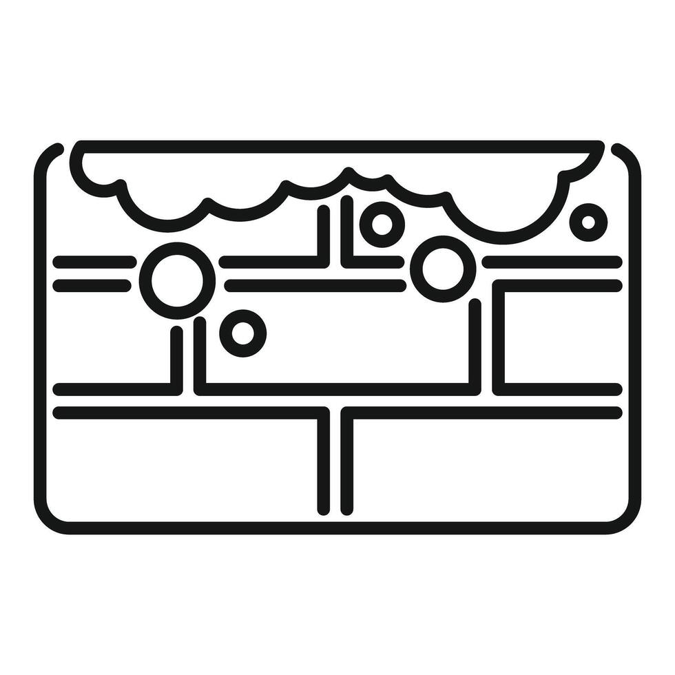 Circuit board line art illustration vector