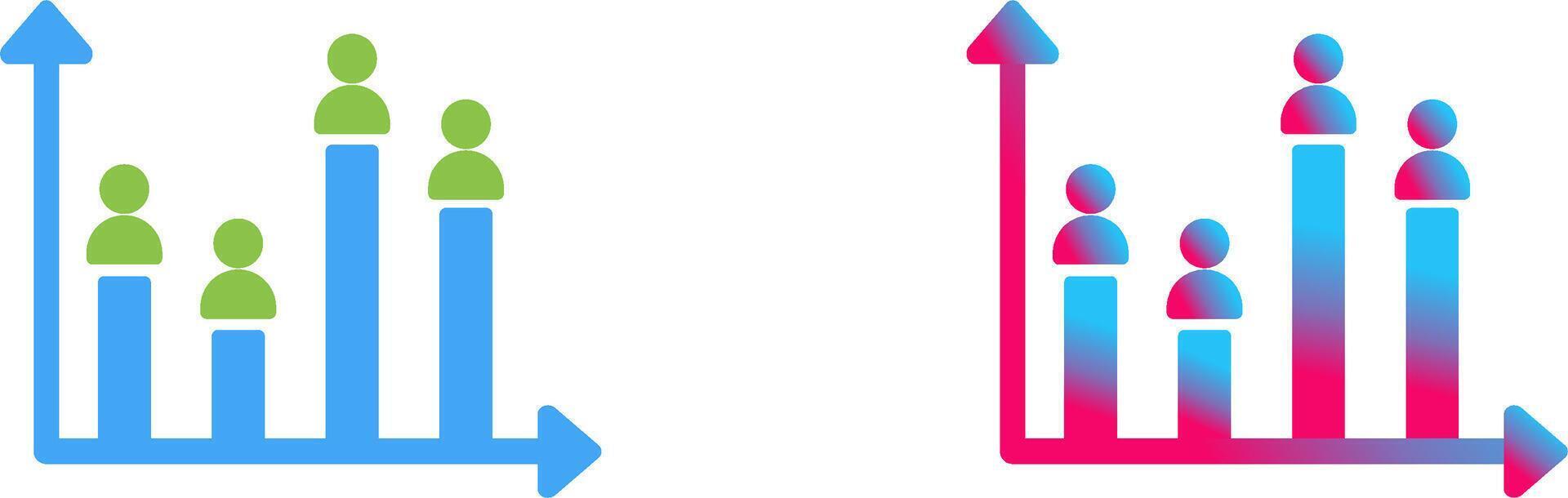 Candidate Graph Icon Design vector