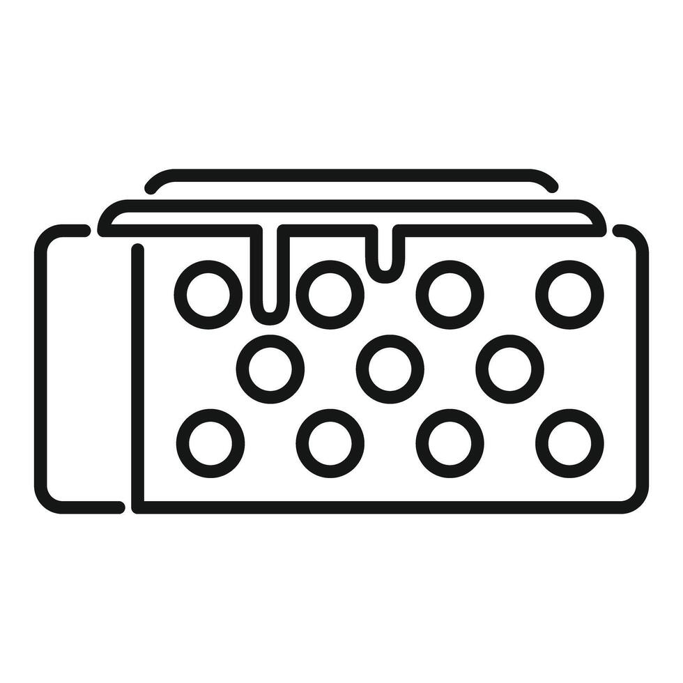 Cheese slicer icon line art vector
