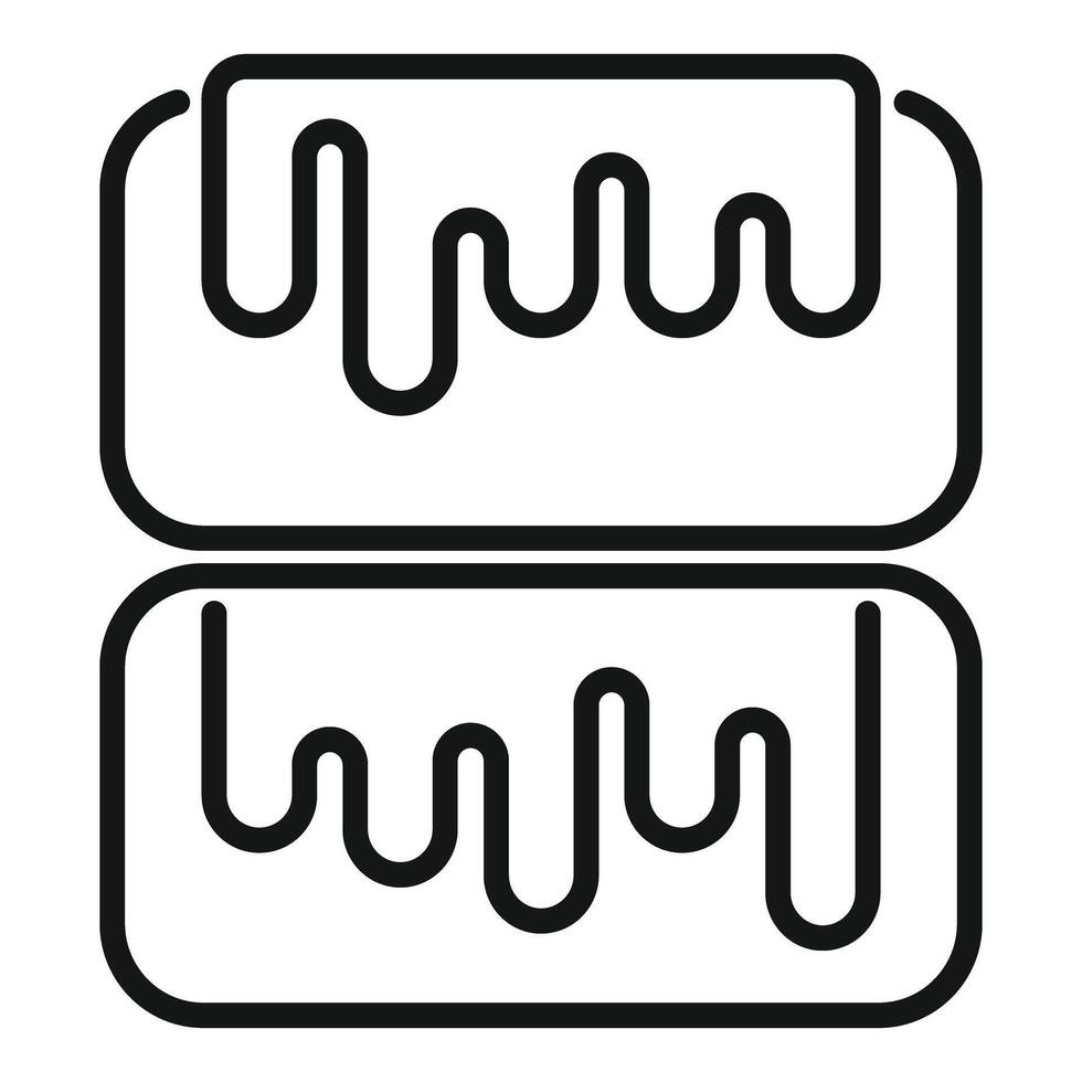 Black and white dripping paint icon vector