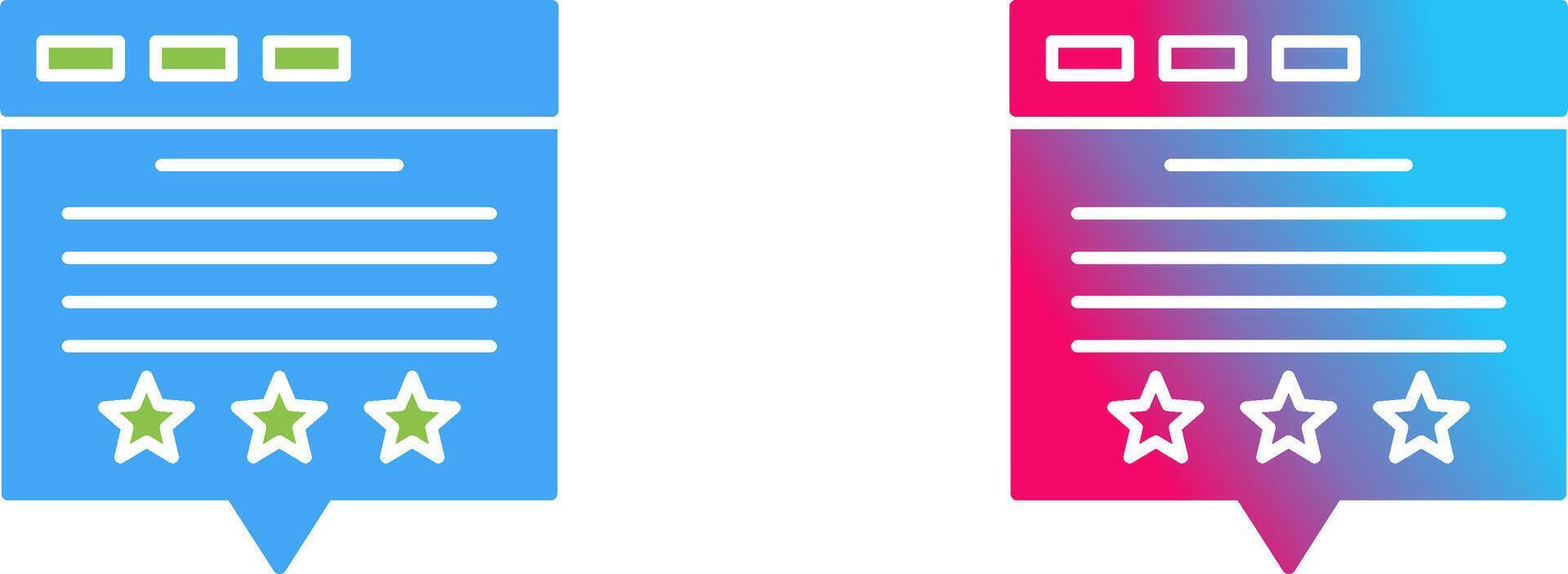 Review Icon Design vector