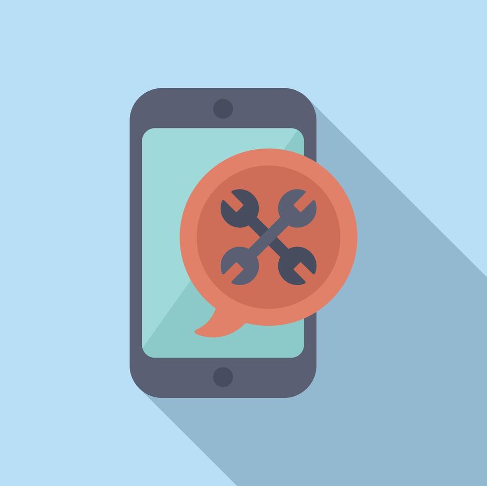 Mobile repair service concept art vector