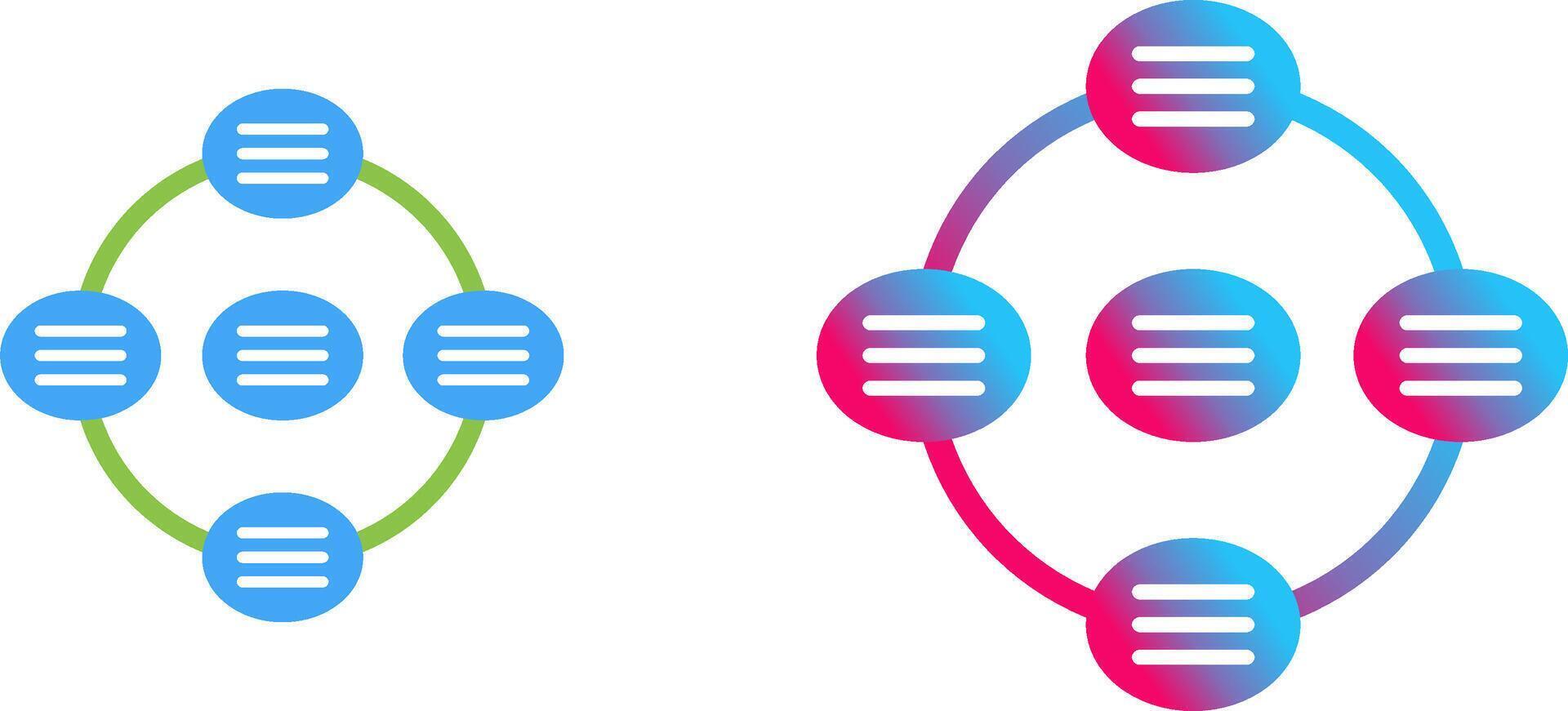 Unique Strategy Connsultation Icon Design vector