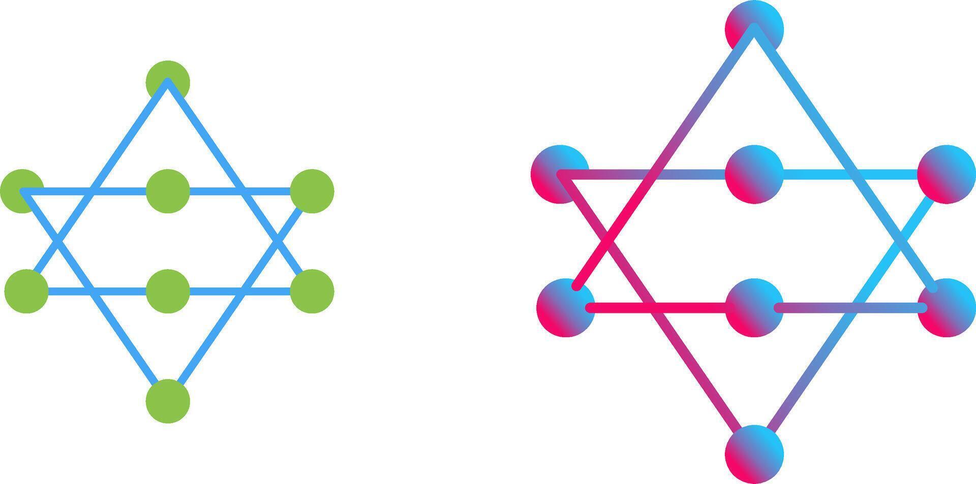 Unique Networks Icon Design vector