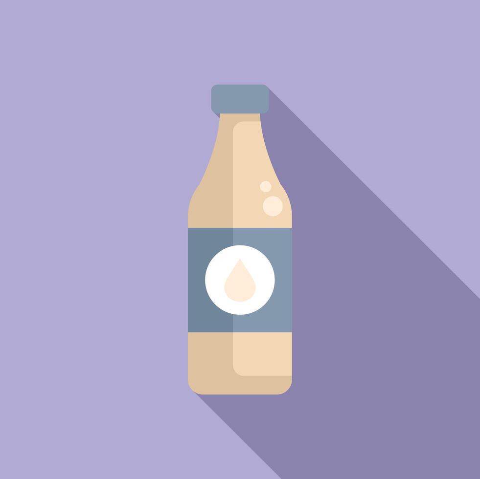 Flat design icon of a beverage bottle vector
