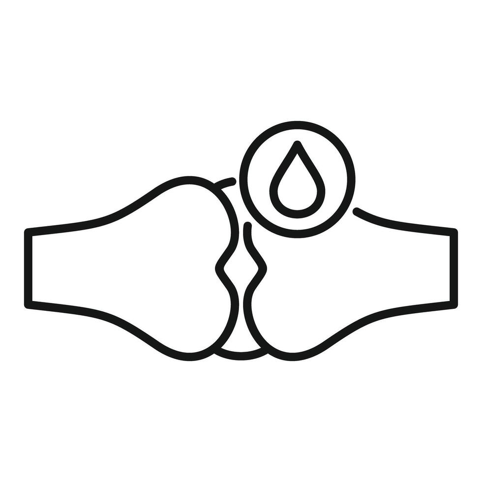 Handwashing symbol with water drop vector