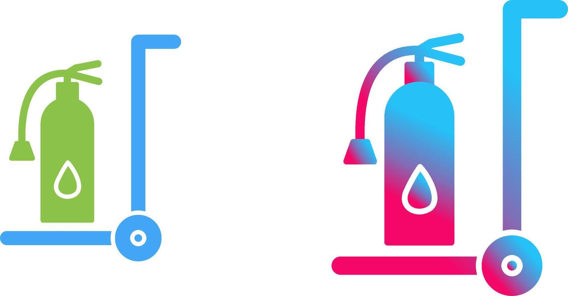 Unique Moveable Extinguisher Icon Design vector