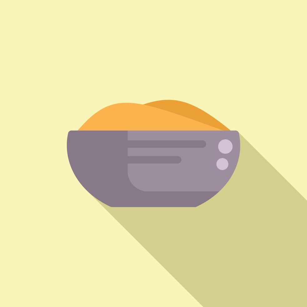 Flat design icon of a fresh bread loaf vector