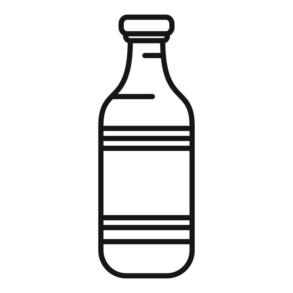 Line art illustration of a sealed bottle vector