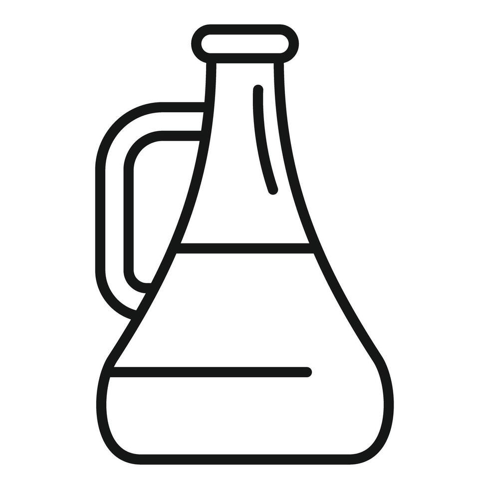 Laboratory erlenmeyer flask line icon vector