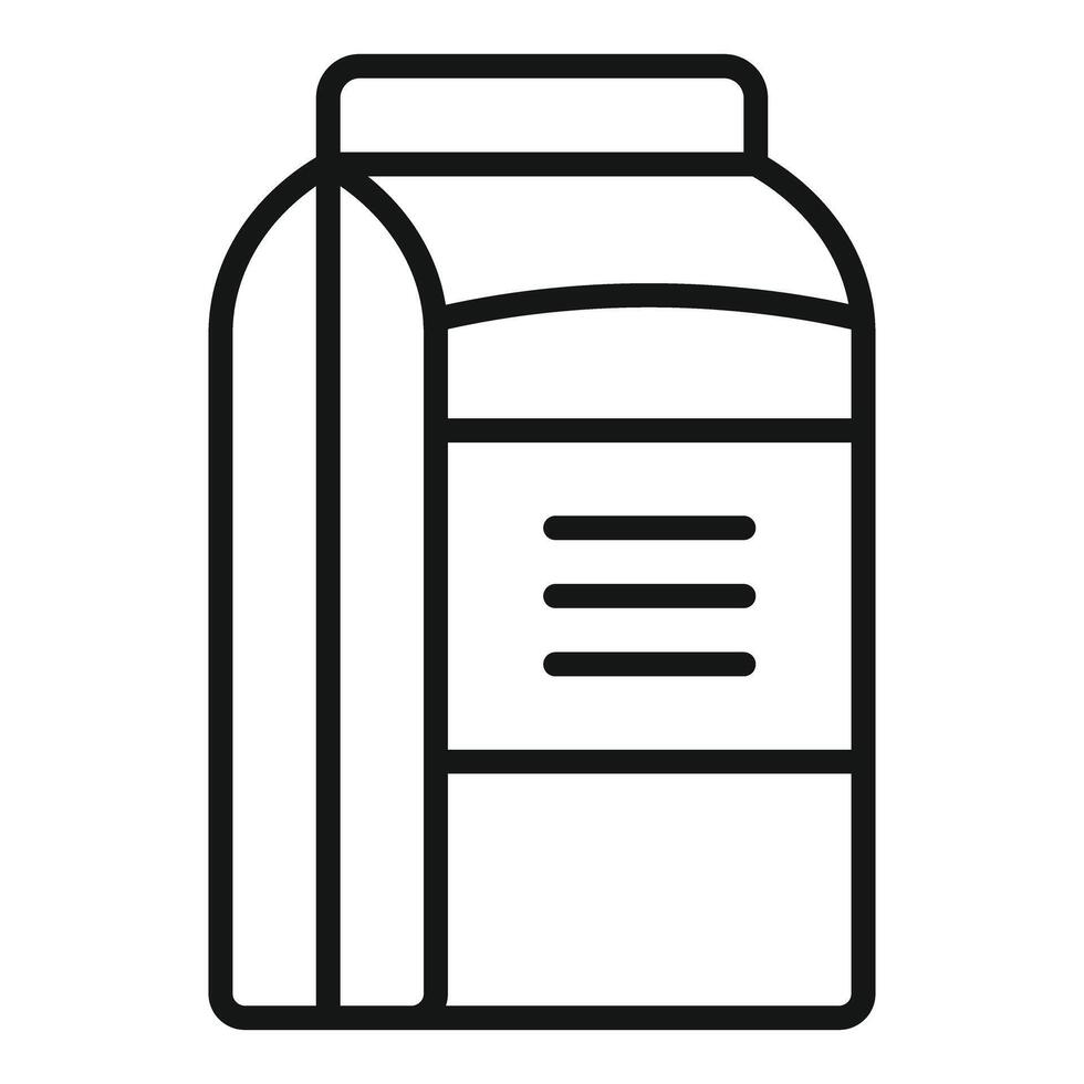 Outline icon of milk carton vector