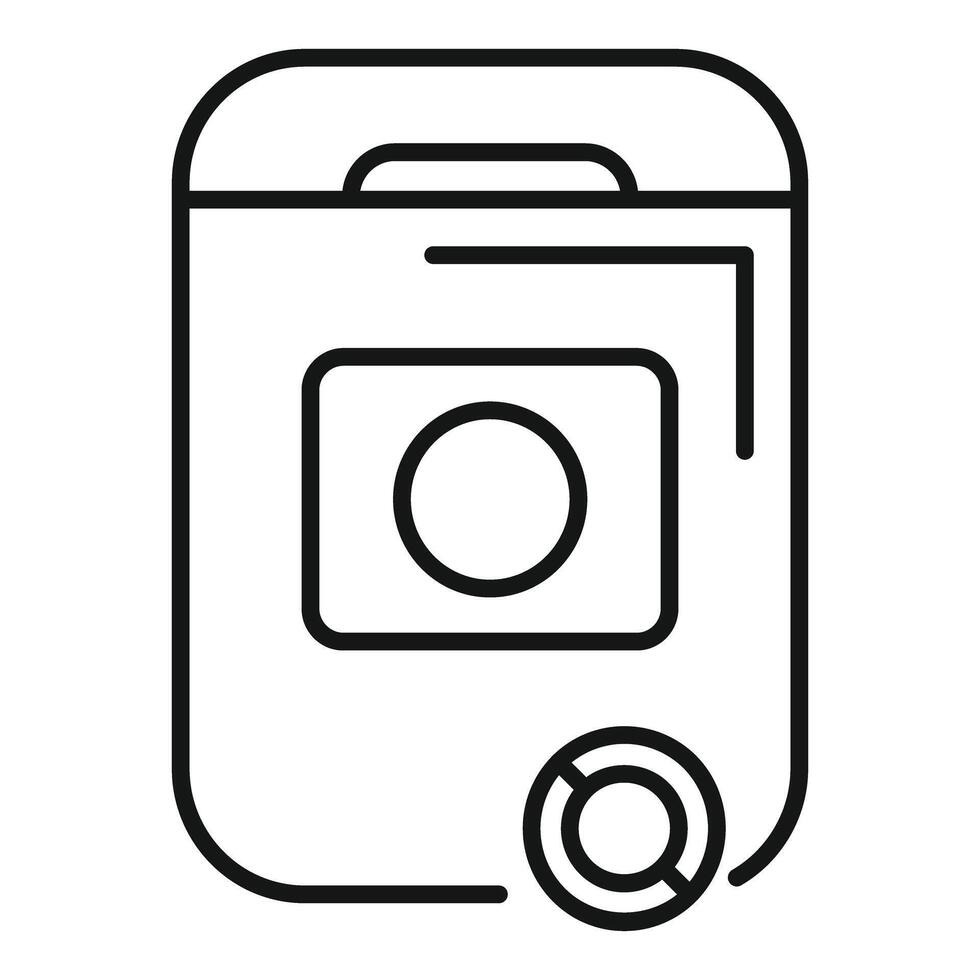 Line art illustration of a compact camera vector