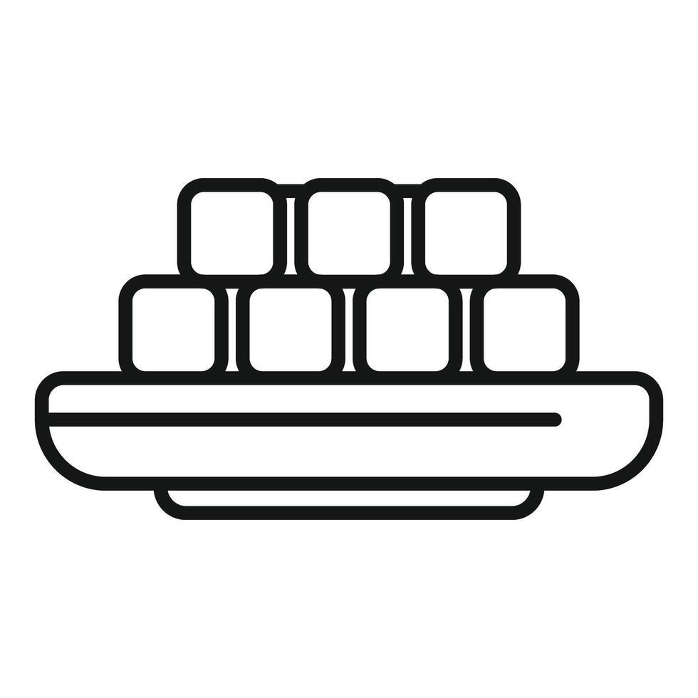 Minimalist line art of a container ship vector
