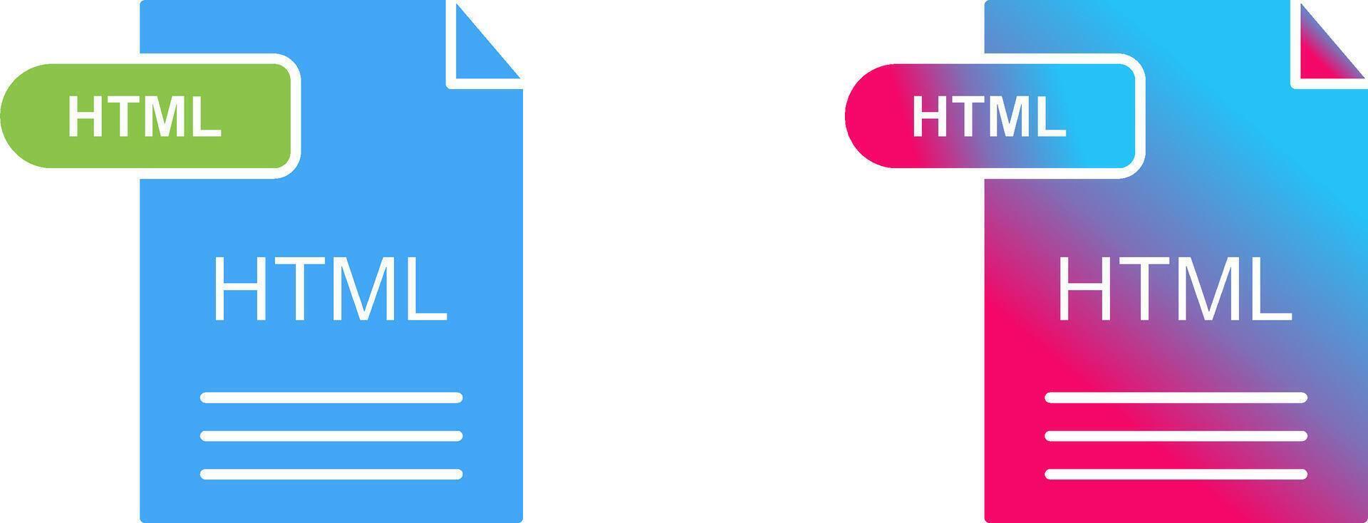 HTML Icon Design vector