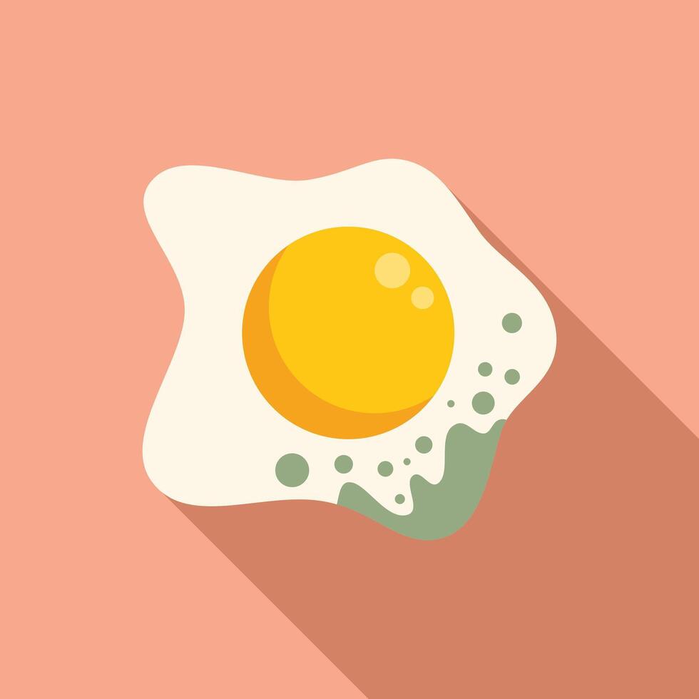 Sunny side up egg on pastel background vector