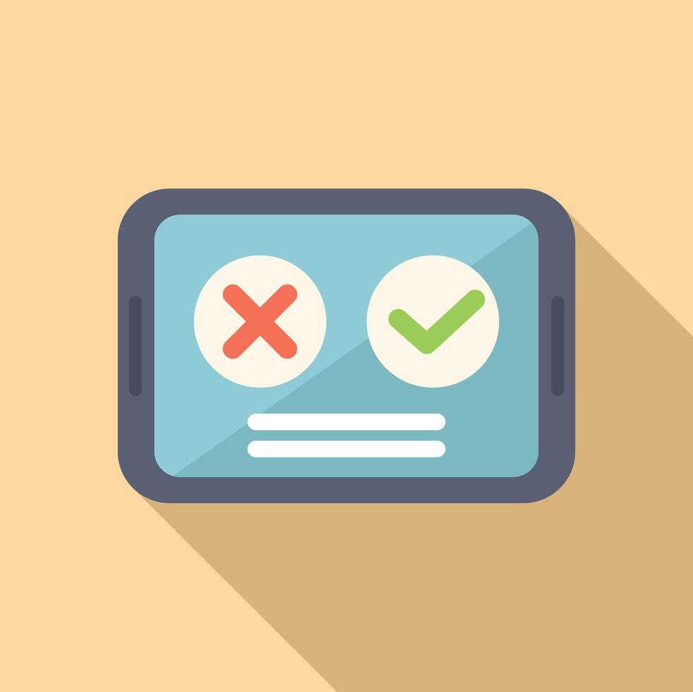 Flat design voting concept on tablet vector