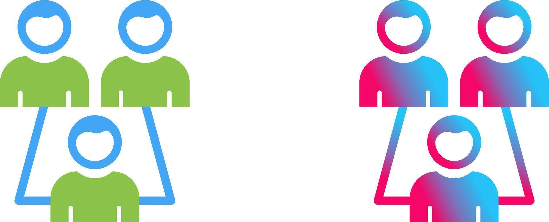 Connected Users Icon Design vector