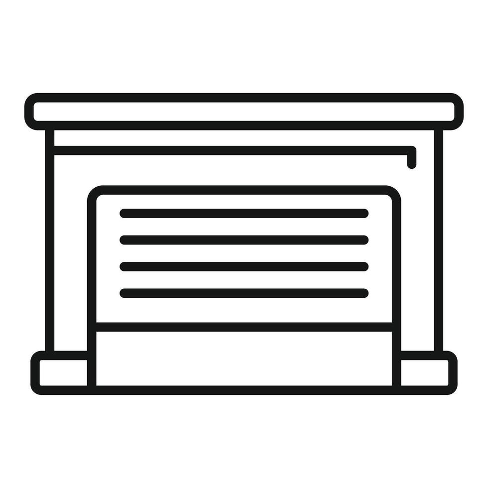 Line art illustration of a classic fireplace vector