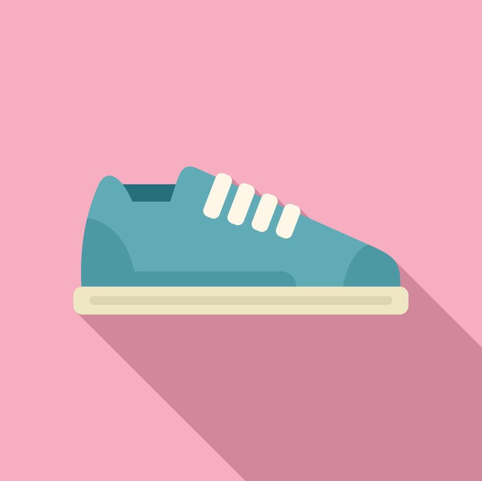 Minimalistic sneaker illustration on pink background vector