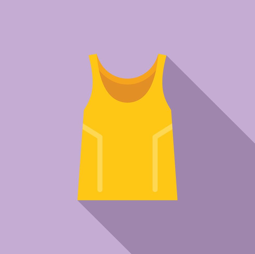 Yellow tank top flat design vector