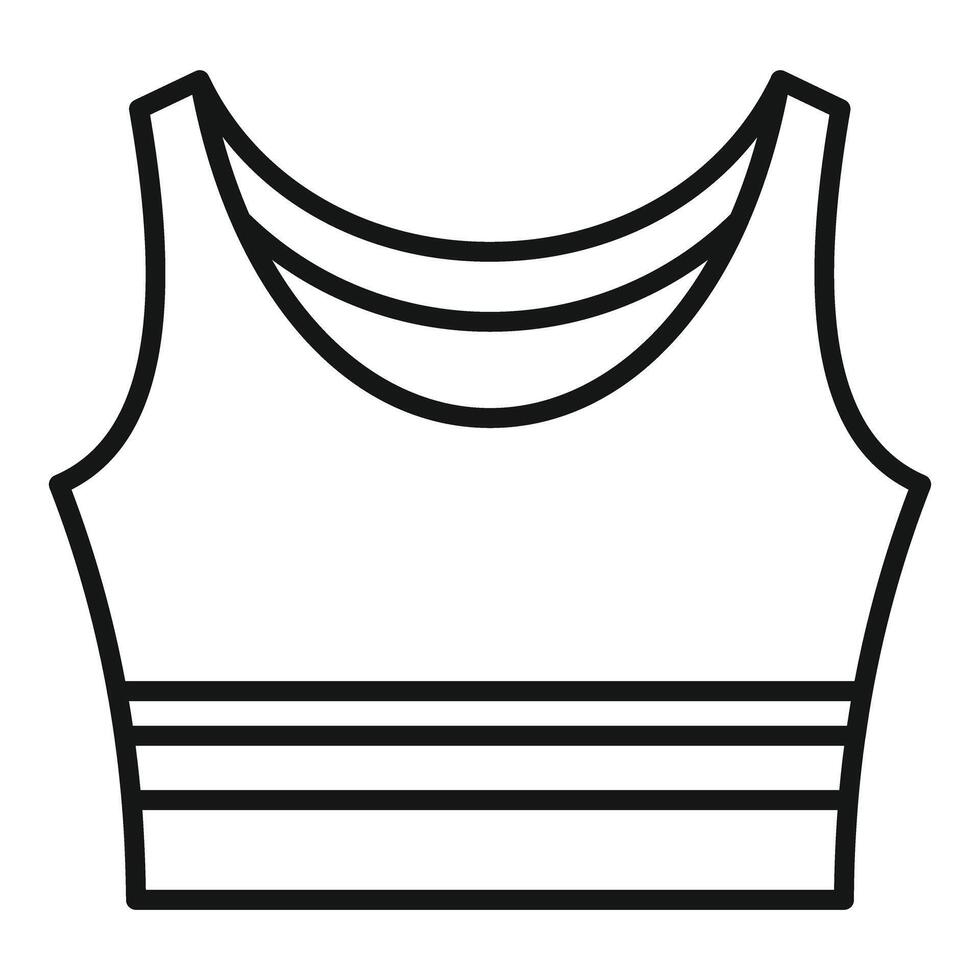 Line art sports bra icon vector
