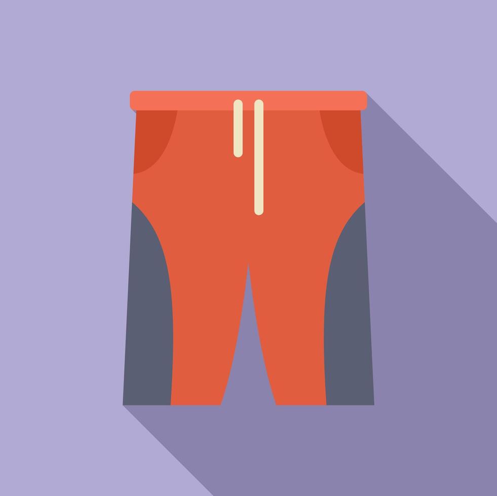 Red and gray sports shorts flat design icon vector