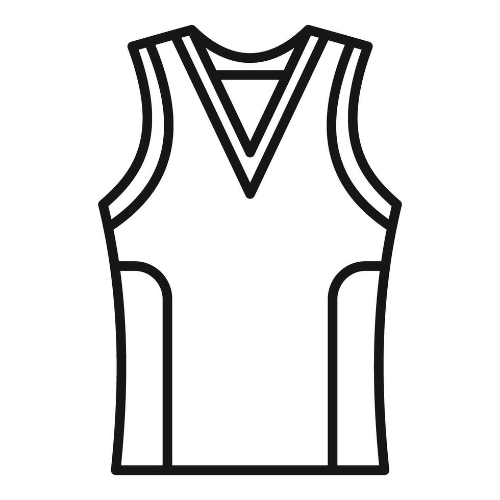 Outline of a sleeveless shirt vector
