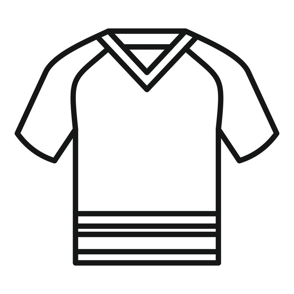 Outline of a casual vneck tshirt vector