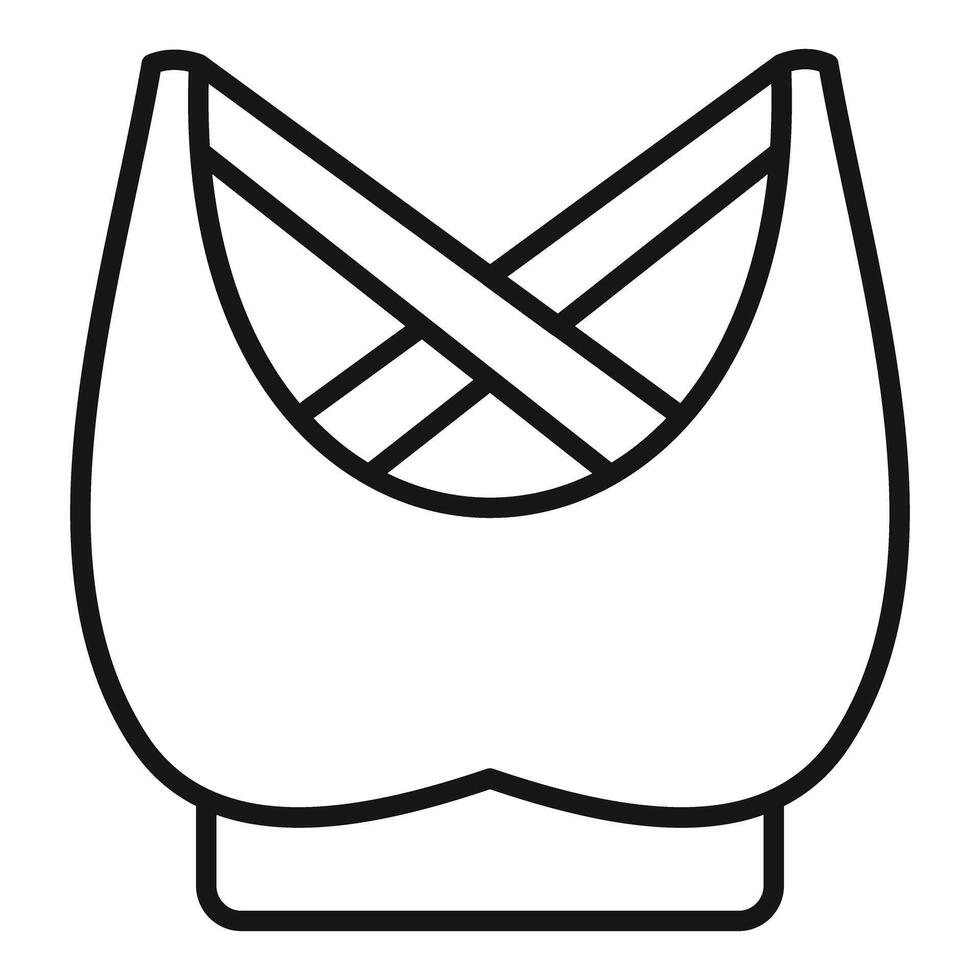 Line art of a modern blouse design vector