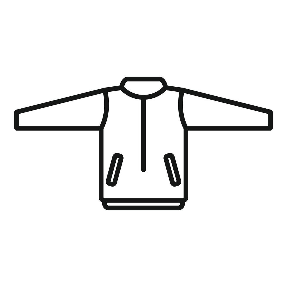 Minimalist line art design of a zipup jacket vector