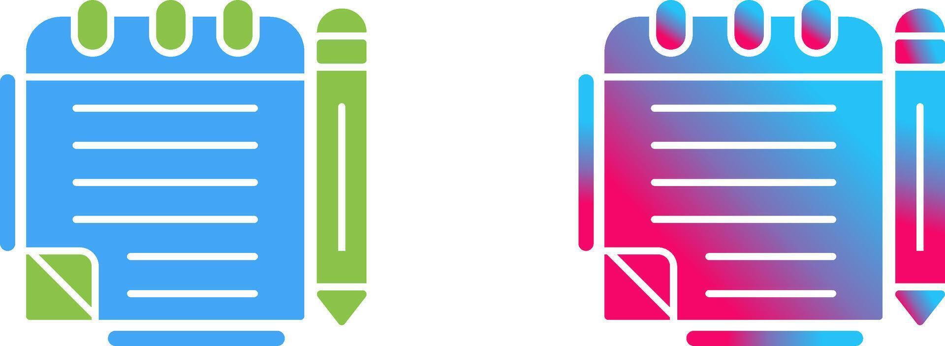 Notepad Icon Design vector