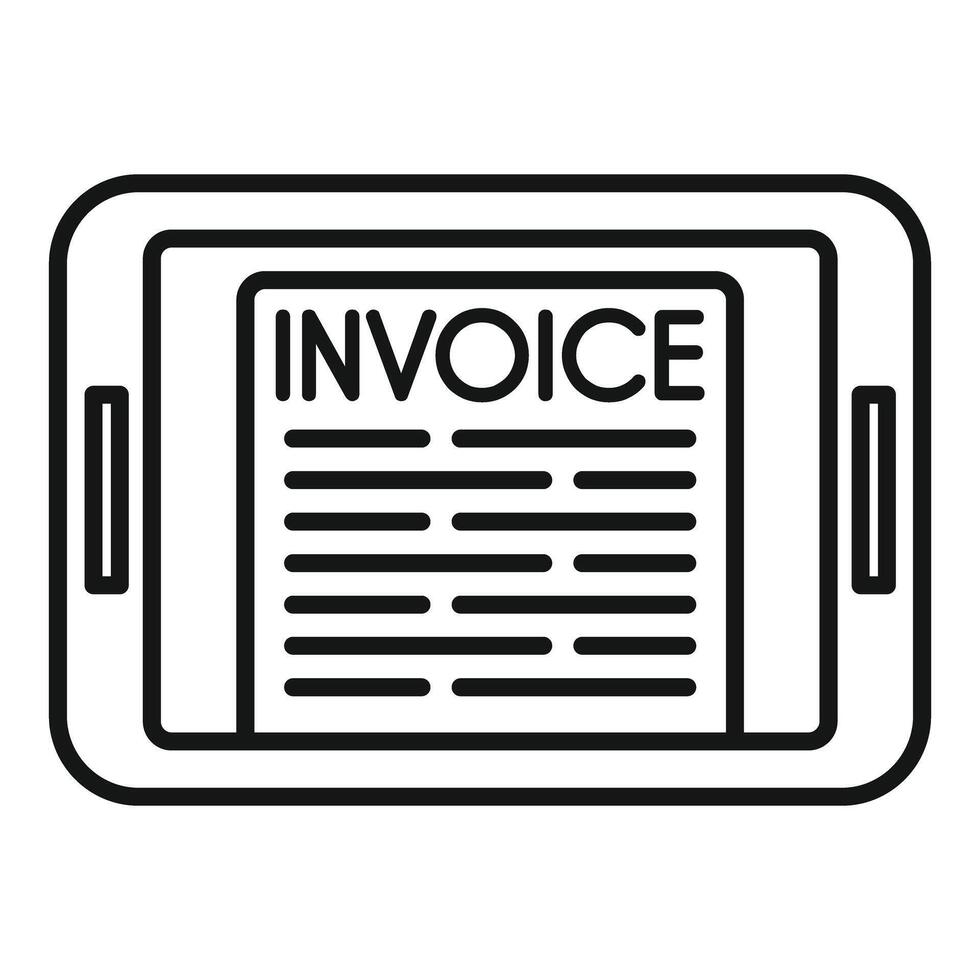 Invoice icon on digital tablet vector